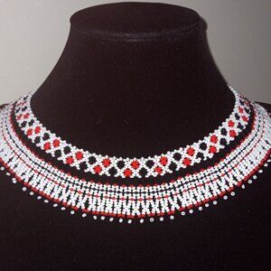 ✨ Handmade Sylianka Necklace – Ukrainian Embroidery Motif ✨